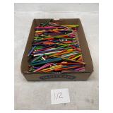 Tray lot of colored pencils