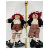 16' Raggedy Ann, and Andy dolls