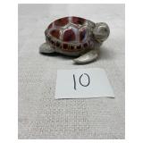 Ceramic turtle sculpture