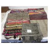 Rainbow Striped Fringed Decorative Throw rugs