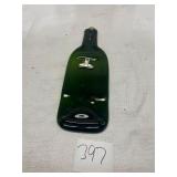 hand blown glass wine bottle wall hanger