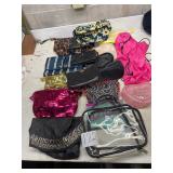 Large lot of purses, clutches, travel bags
