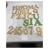 5' pressed board letter lot