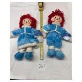 16' applause, Raggedy Ann, and Andy dolls