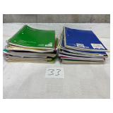 Lot of spiral notebooks
