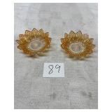 Glass sunburst dishes