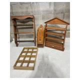 wooden household storage and display Shelves