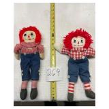 12' Raggedy Ann, and Andy dolls