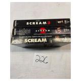 Scream 1,2,3 VHS tapes
