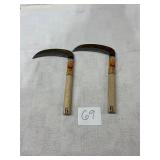 pair of Martial Arts Training Kama,