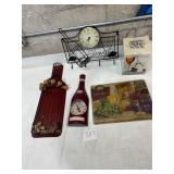 Wine glasses and decor lot