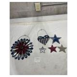 USA tin stars and decor
