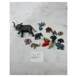 Lot of small elephant toys