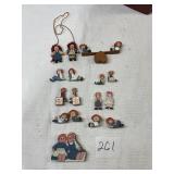 Wooden Raggedy Ann and Andy figure