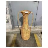 36' Tall Wicker Vase Wood Wicker Vase with Handles