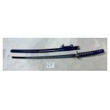 Blue katana sword