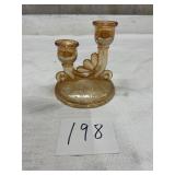 Amber double candle hold