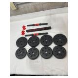 adjustable dumbbell and barbell set