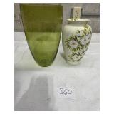 2 large tall vases