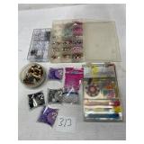 Lot of bead necklace making supplies