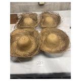 Lot of 4 straw hats