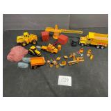 lot of construction plastic toys