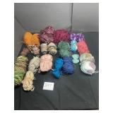 large lot of partial yarn skeins