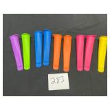silicone ice freezy pop molds lot of 12