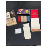 vintage poker chips cards bridge tallies