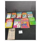 lot of word search and fill in books