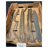 chain saw chains and bar