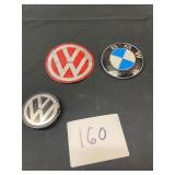 Volkswagen BMW hood ornaments emblems