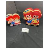 raggedy Ann and Andy bank and radio untested