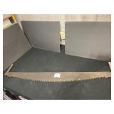 large 2 man steel saw wooden handles