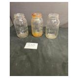 Brockway clear-vu mason jars
