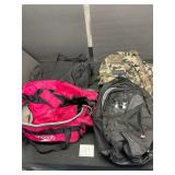 lot of duffel bags