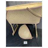 vintage doll baby bassinet