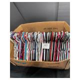 large box of plastic hangers
