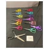 lot of crafting scissors