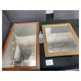 2 large framed mirrors