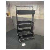 3 shelf rolling storage utility cart organizer