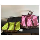 pink and green large beach towels
