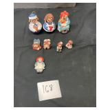 raggedy Ann and Andy ceramic doll figures