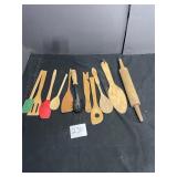 wooden kitchen utensils