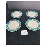 NEW  sea shell star fish pattern plate lot of 4