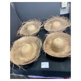 lot of 4 straw hats
