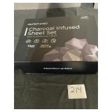 NEW California King charcoal infused bed sheet set