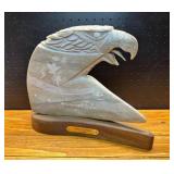 R. Yazzie Large Alabaster Eagle Carving, Navajo
