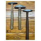 Three Vintage Metal Hammers