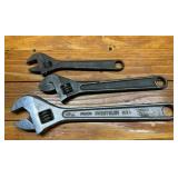 Crescent Adjustable Wrenches Lot of 3